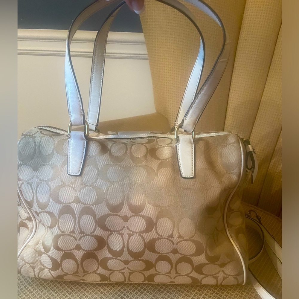 Coach Signature stripe Nancy purse - GUC - Picture 9 of 13